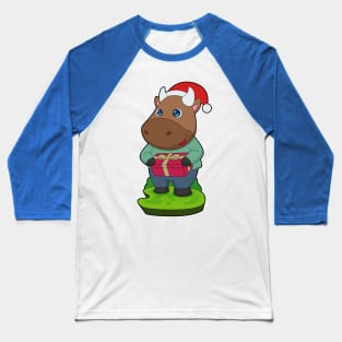 Bull Christmas Package Baseball T-Shirt